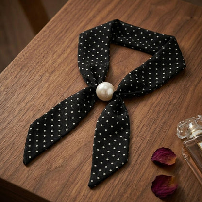 Vintage Pearl Polka Scarf