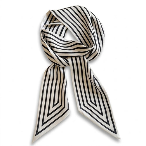 Nordic Minimalist Striped Skinny Scarf