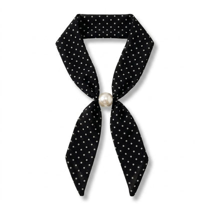 Vintage Pearl Polka Scarf