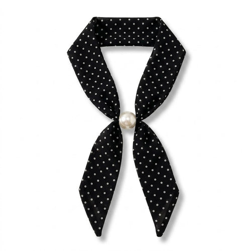 Vintage Pearl Polka Scarf